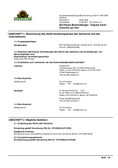 BioTrissol BlumenDünger