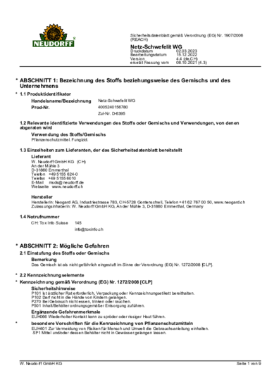 4005240156780 Sicherheitsdatenblatt 2023-03 de-CH