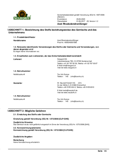 Azet RhododendronDünger