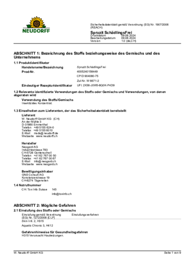 4005240158449 Sicherheitsdatenblatt 2024-08 de-CH