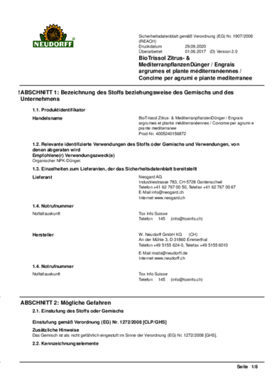 BioTrissol ZitrusDünger