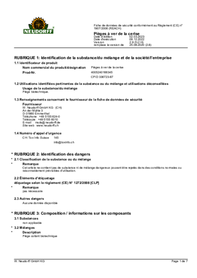 4005240166345 Sicherheitsdatenblatt 2023-03 fr-CH