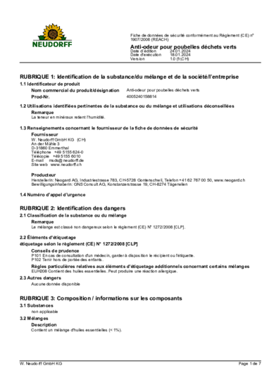 Permanent Biotonnen OdorFrei (sans odeur)